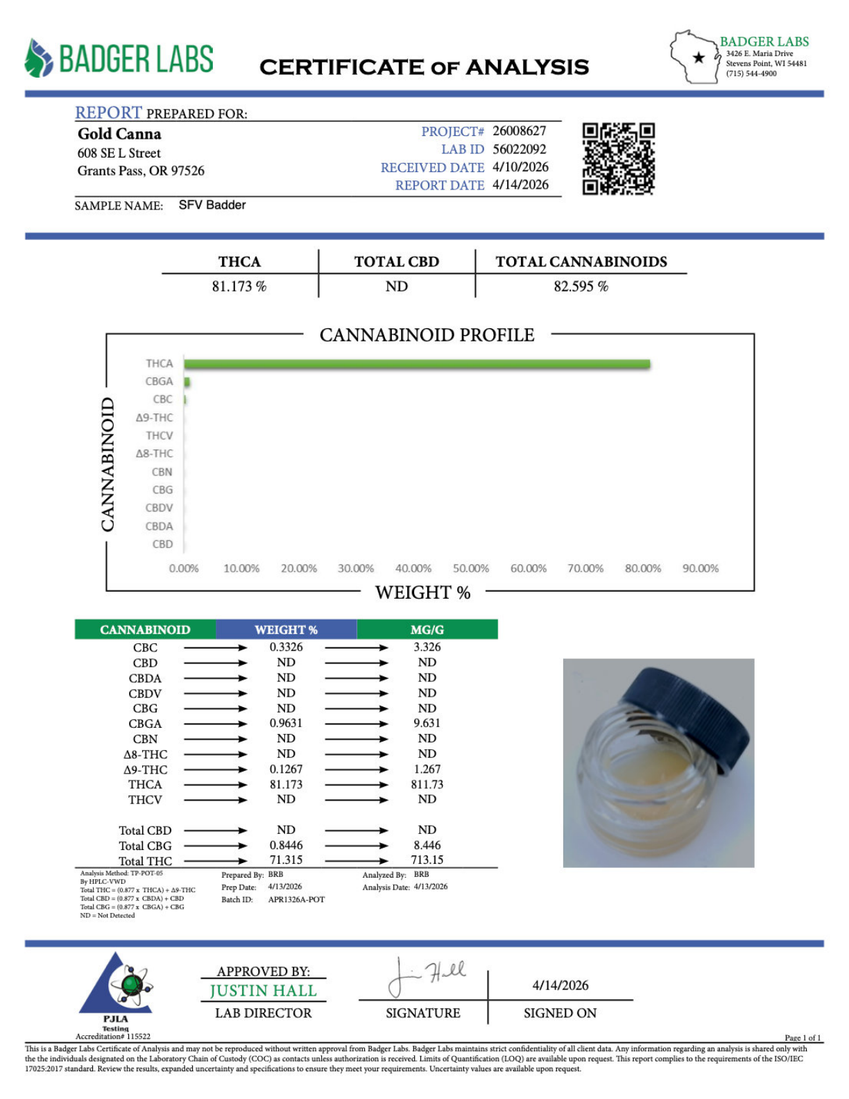 SFV OG Badder – THCA Bulk Concentrate - Image 2